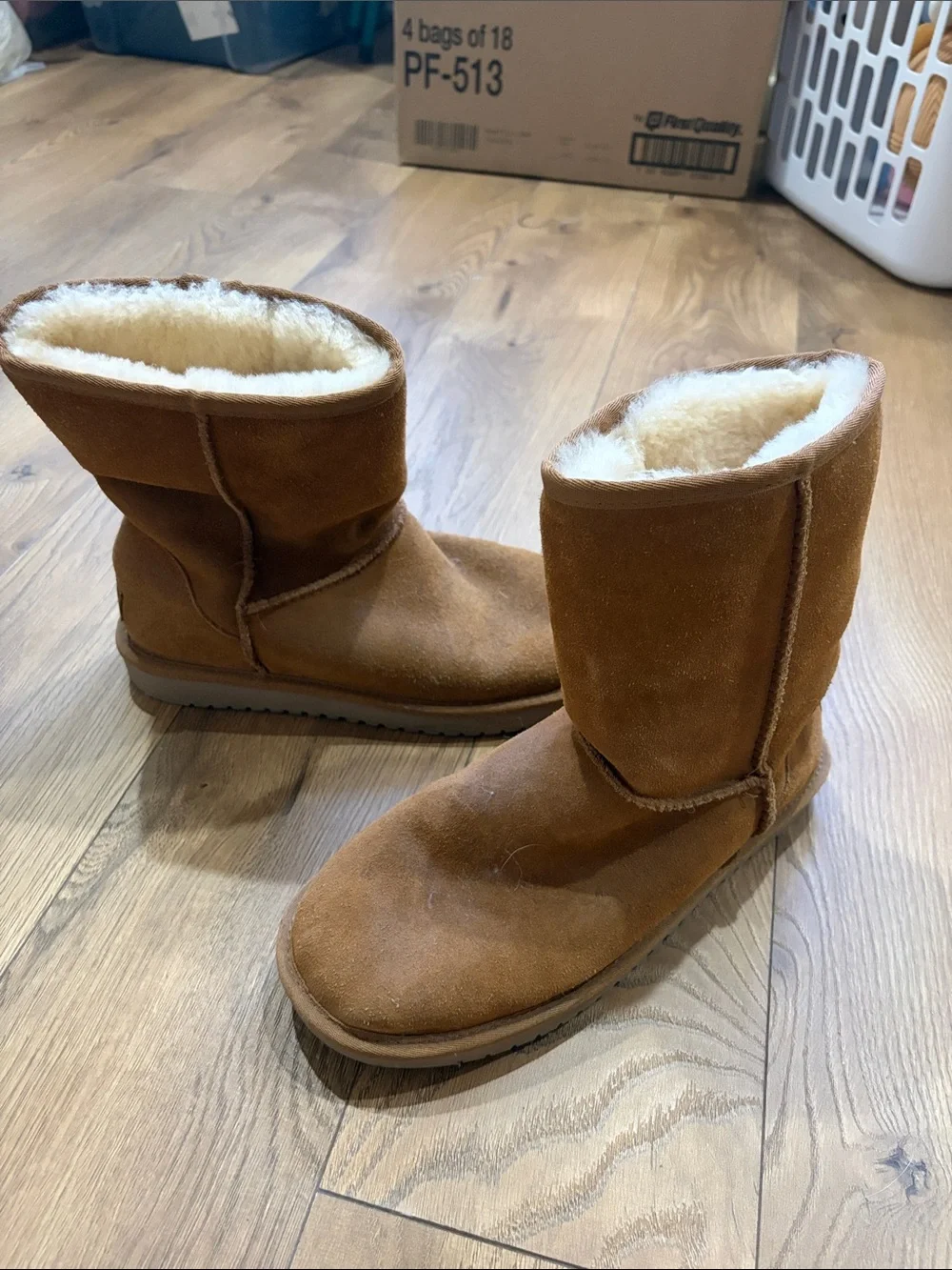 Koolaburra Short Suede Boots - Chestnut Brown
